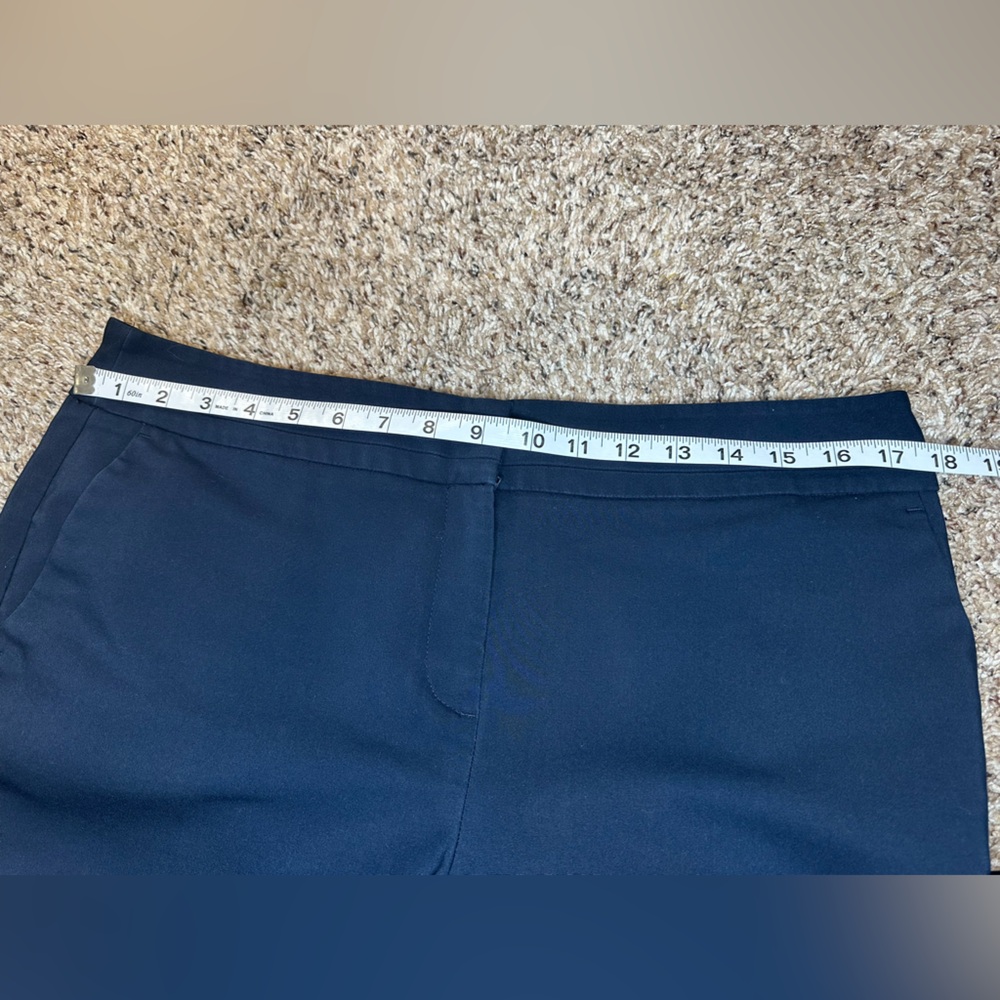 Ann Taylor Factory Navy Stretch Slim Ankle Pants Zip Hook Size 10 - Picture 6 of 10